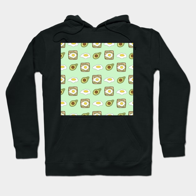 Avocado Toast Patterns Hoodie by casualism